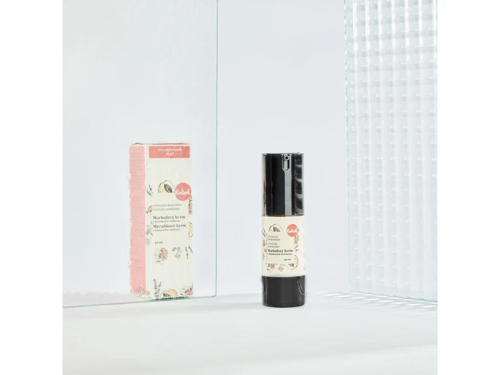 Denný krém na suchú pleť – hydratácia pokožky 30 ml – Kvitok Marhuľa