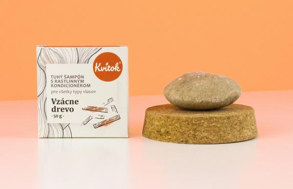 Kvitok - Tuhý šampón s kondicionérom – Vzácne Drevo - 25g