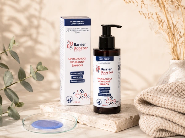 Upokojujúci ochranný šampón na seboreu, lupiny a citlivú pokožku hlavy 150 ml – Kvitok BB