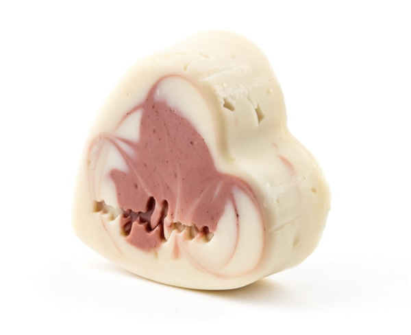 Mydlove - Mydlo olivové gerániová ruža – srdiečko - 100g