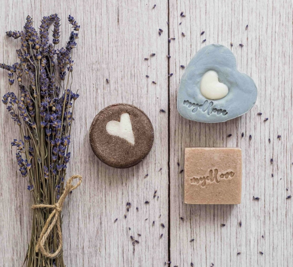 Mydlove - Mydlo s kozím mliekom levanduľové – srdiečko - 100g 1