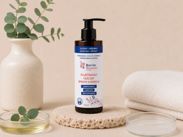 Zvláčňujúci olej do sprchy a kúpeľa na suchú a citlivú pokožku 150 ml – Kvitok BB