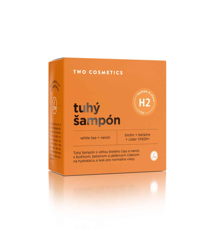 two - Tuhý šampón HYDRATE&SHINE s biotínom, vôňou neroli a biely čaj - 60g