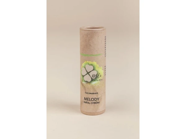 Mili Natural - TUHÝ DEODORANT MELODY /MÄTA, CITRÓN/ s mikrostriebrom - 45g