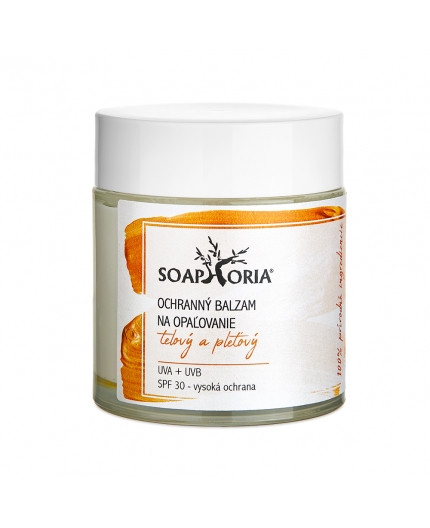 Soaphoria - OCHRANNÝ TELOVÝ A PLEŤOVÝ BALZAM NA OPAĽOVANIE SPF 30 - VYSOKÁ OCHRANA - 100ml