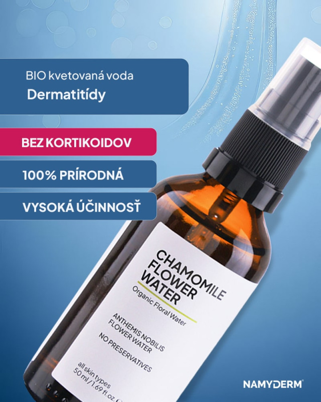 NAMYDERM - Harmanček rímsky – prírodný hydrolát / kvetová voda – 50 ml